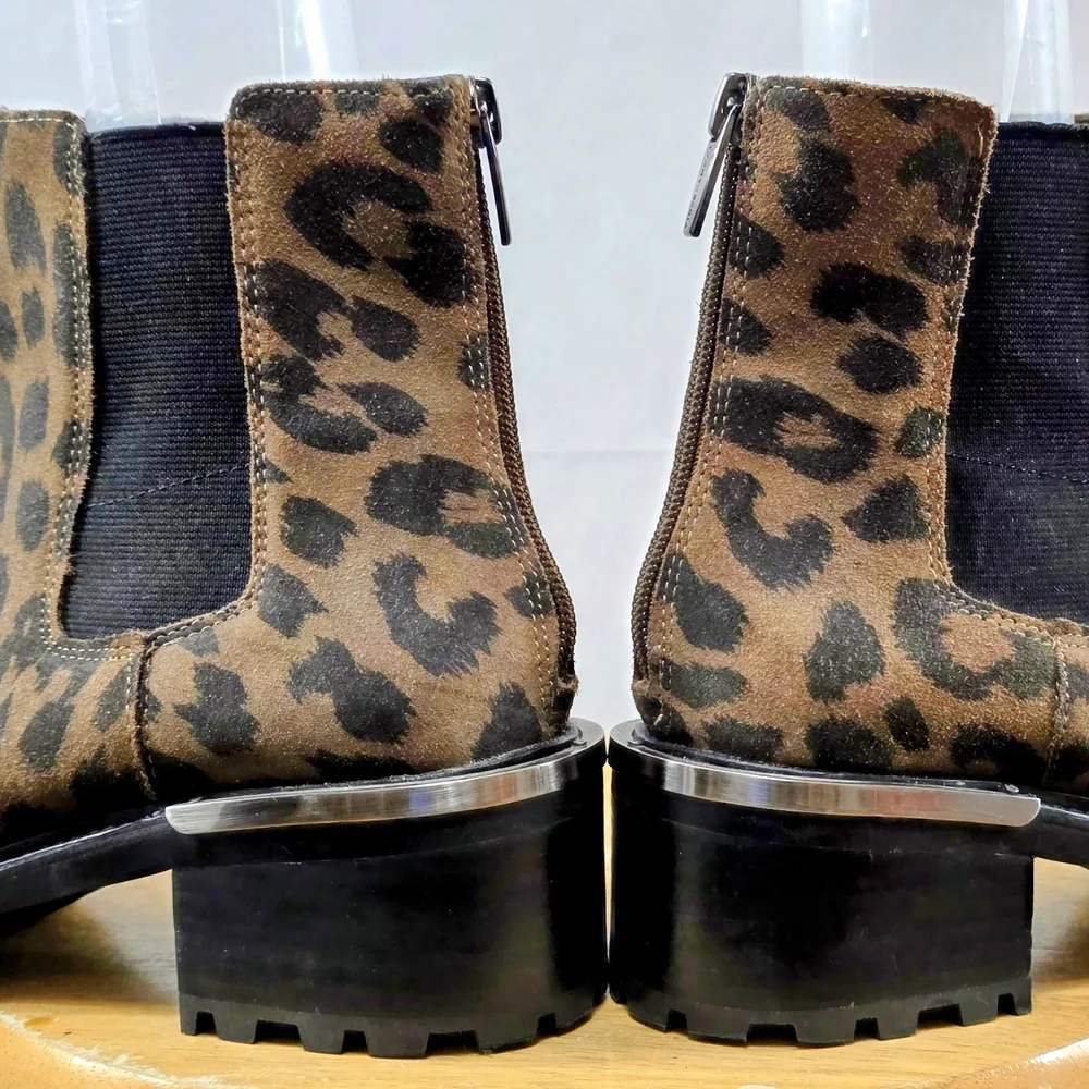 Vince Camuto Leopard Print Ankle Boots - Picture 3 of 6